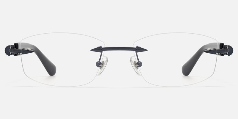 Fracture - Ultralight Frameless Black Glasses by Vooglam