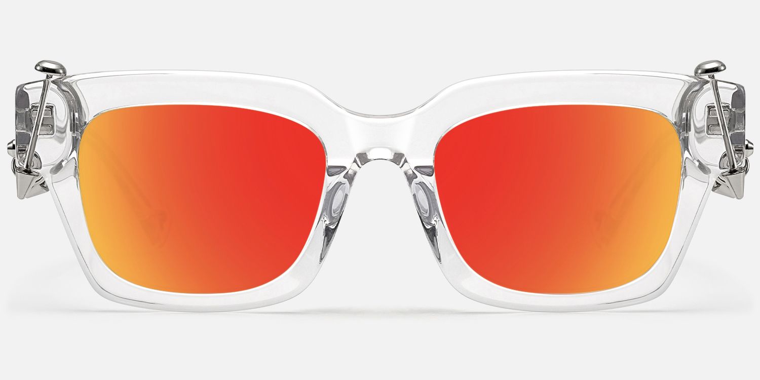 Sabrina - Gothic Clear Mirror Sunglasses by Vooglam - Angle View