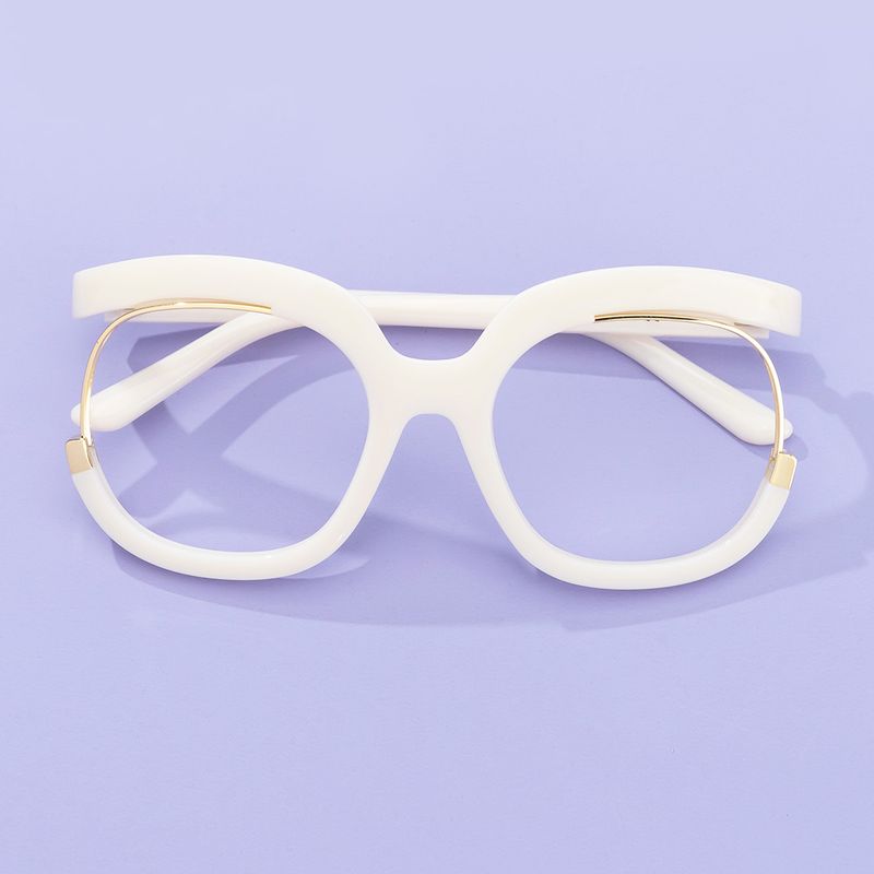 Fredia - Square White Eyeglasses - 5