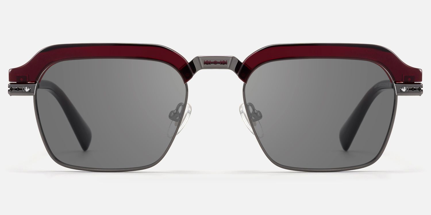 Archive - Dark Gray Razor Blade Sunglasses by Vooglam - Angle View