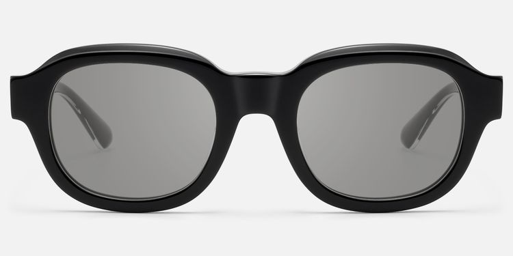 Eerie - Shiny Black Gray Tinted Diamond Sunnies by Vooglam