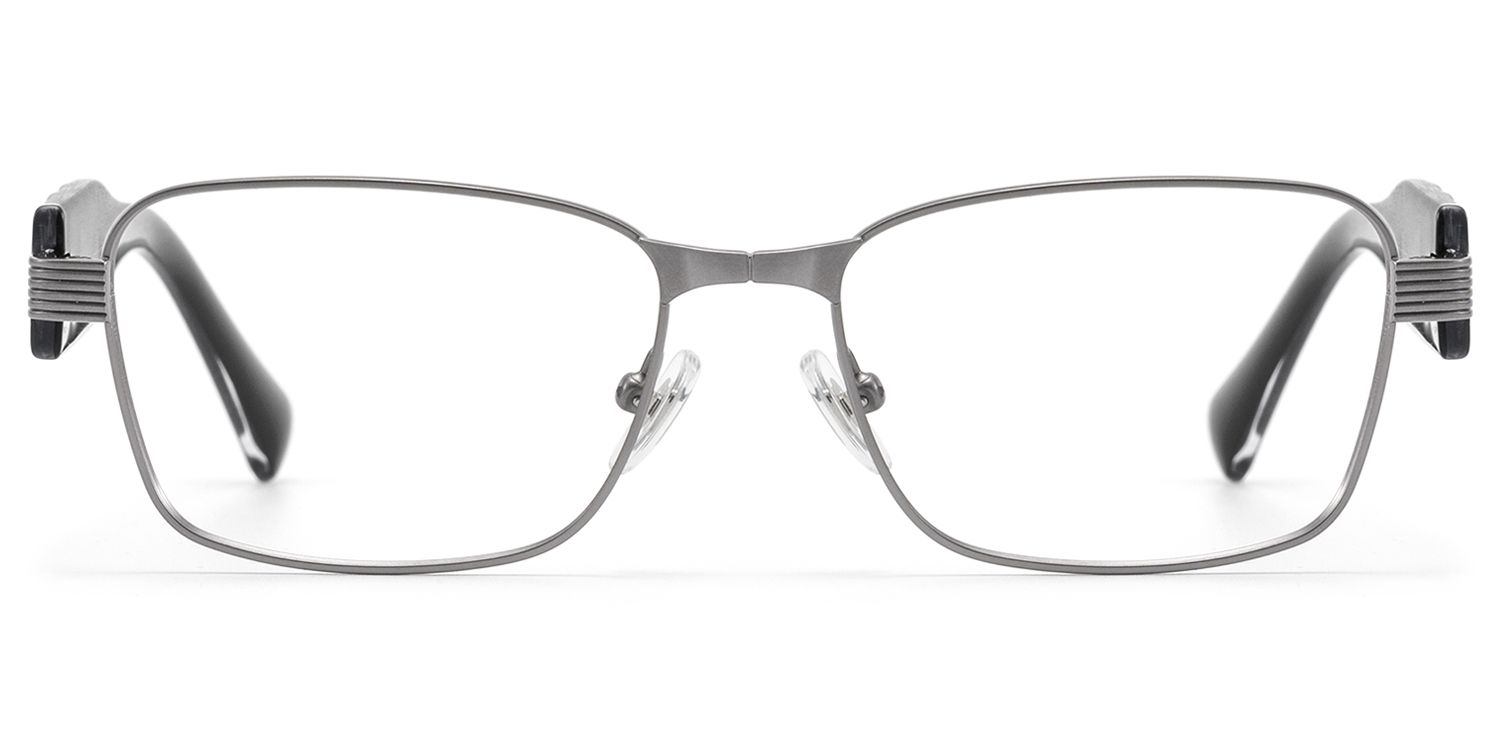 Toyo-Gunmetal Eyeglasses with Acetate Temple by Vooglam Product Details 1
