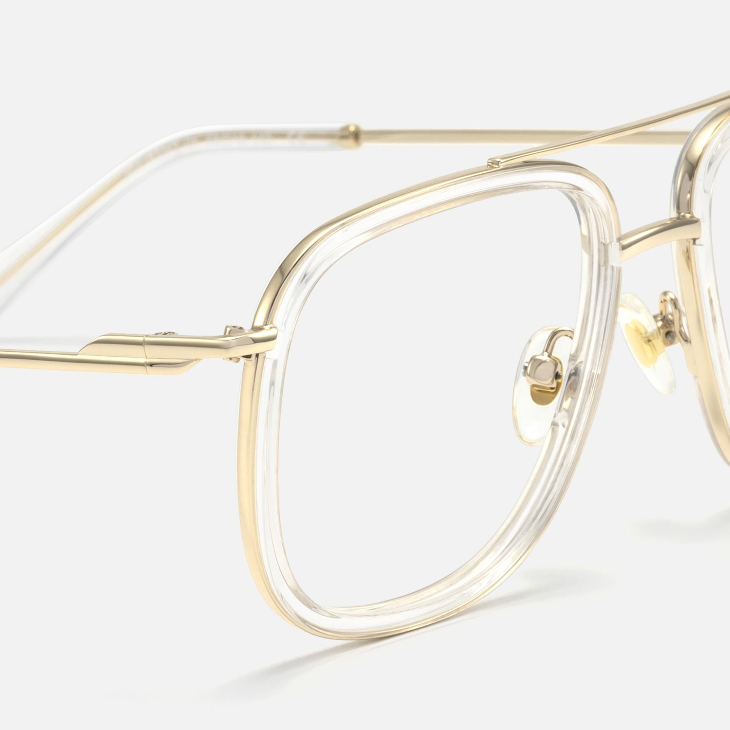 Breeze - Aviator Transparent Eyeglasses by Vooglam - Design Details