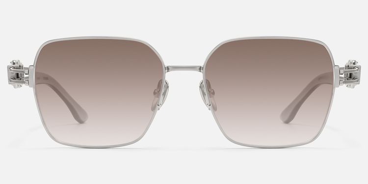 The Architect - Silver Carabiner Brown Sunglasses by Vooglam