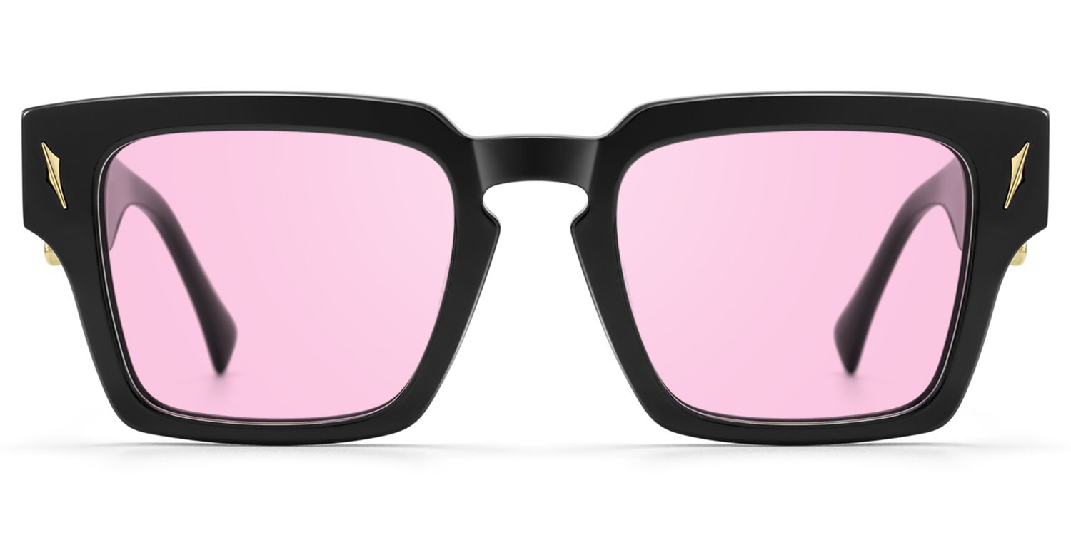 Stiletto - Pink Tinted Black Sword Sunglasses by Vooglam Product Details 1
