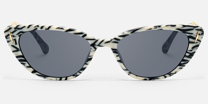 As If - Gold Spike Zebra Print Sunglasses | Vooglam