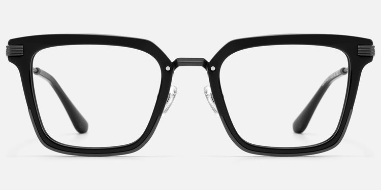 Kassel - Matte Gunmetal Modular Square Glasses by Vooglam
