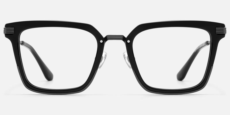 Kassel - Matte Gunmetal Modular Square Glasses by Vooglam
