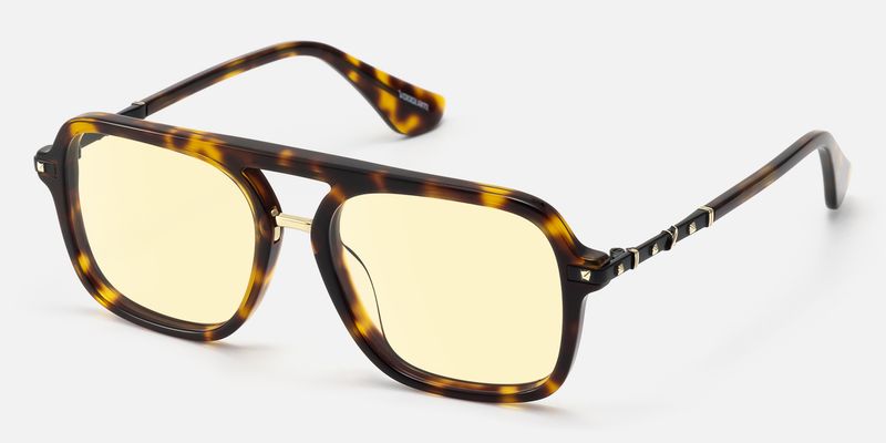 Marfa - Aviator Tortoise Yellow Tint Sunglasses by Vooglam