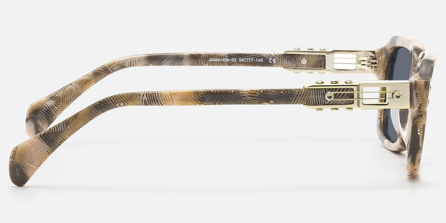 Anacortes - Light Brown Pattern Guitar Glasses by Vooglam - Side View