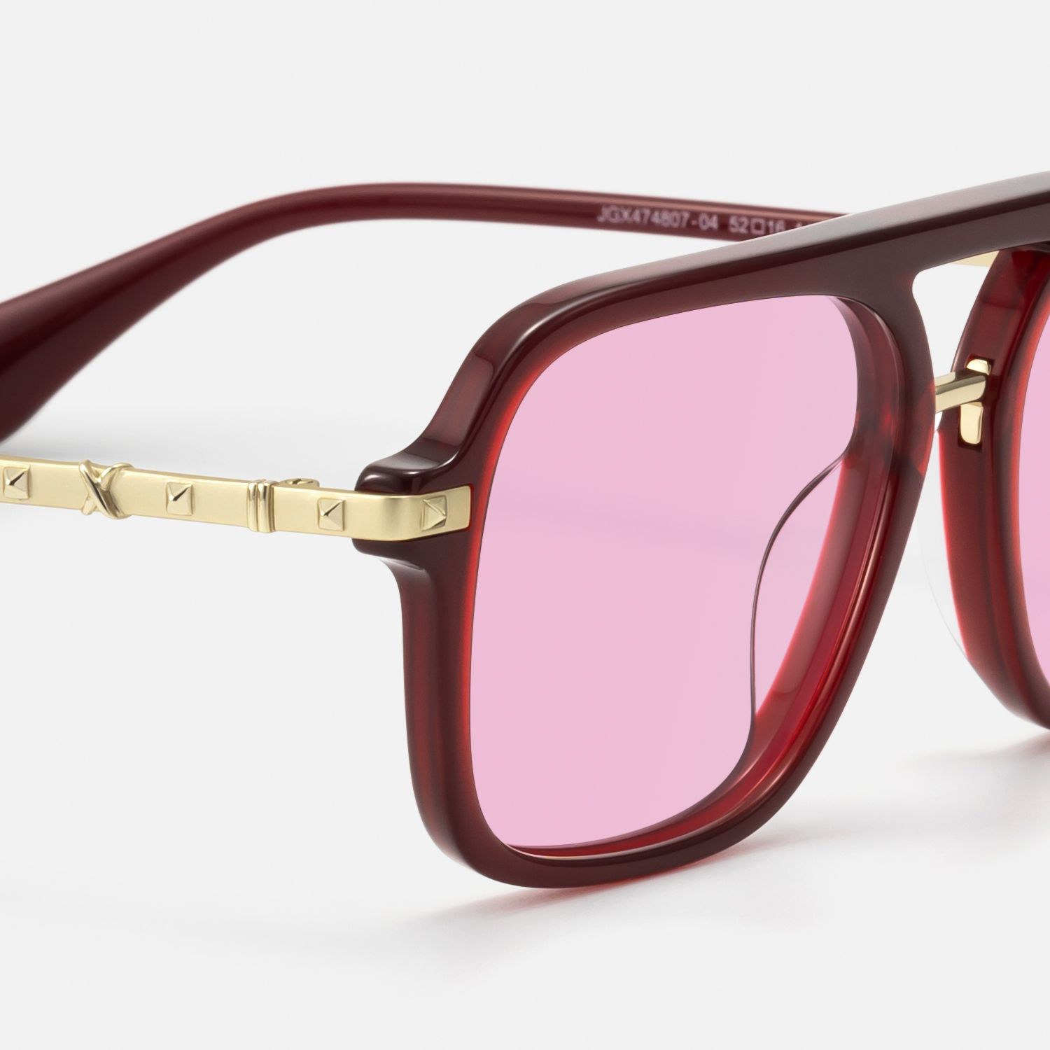 Marfa - Red Square Aviator Sunglasses by Vooglam - Design Details
