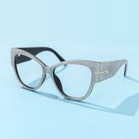 Elektra - Cat Eye Gray Eyeglasses | Vooglam On Model