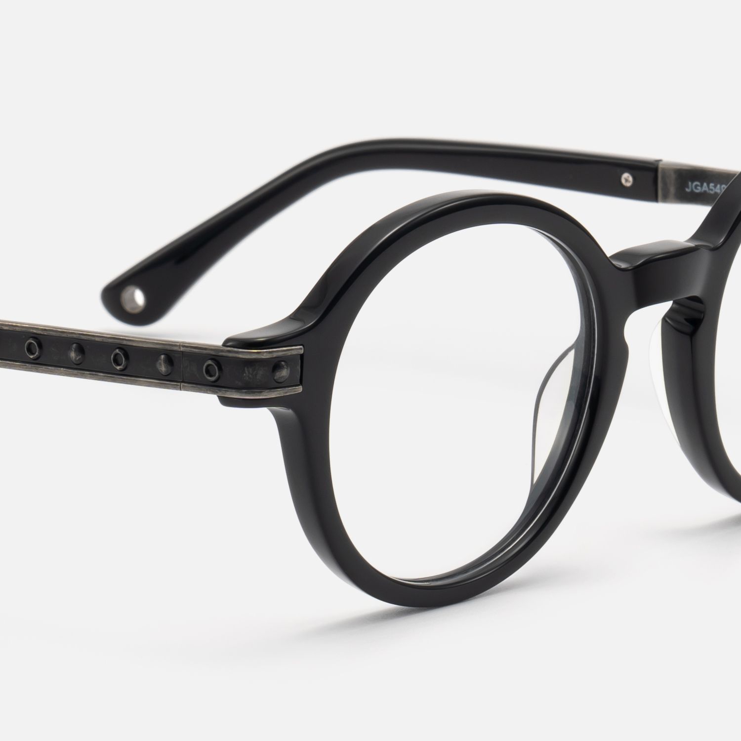 Lennon - Vintage Metal Black Retro Round Frames by Vooglam - Design Details
