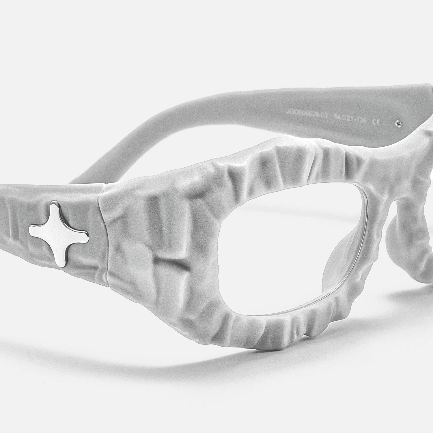 The Geologist - Bold Gray Marble Glasses by Vooglam - Design Details