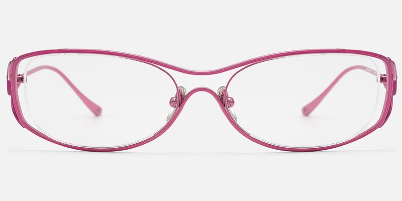 Okinawa - Rectangle Pink Eyeglasses