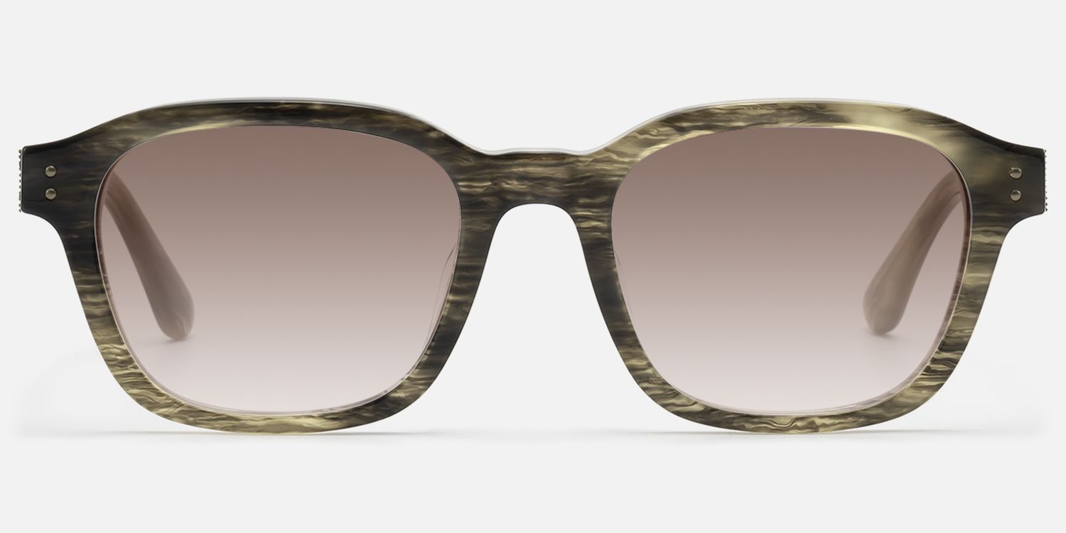 Rainier - Earth Tone Marble Zipper Sunglasses by Vooglam - Angle View