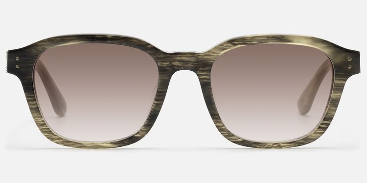 Rainier - Earth Tone Marble Zipper Sunglasses by Vooglam