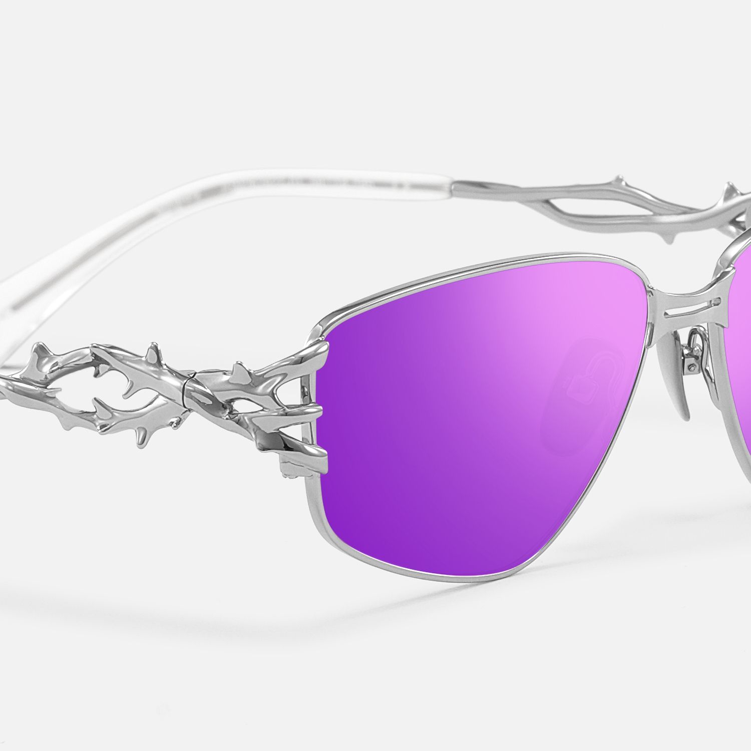 Spine - Silver Spine Deco Gothic Eyewear by Vooglam - Design Details