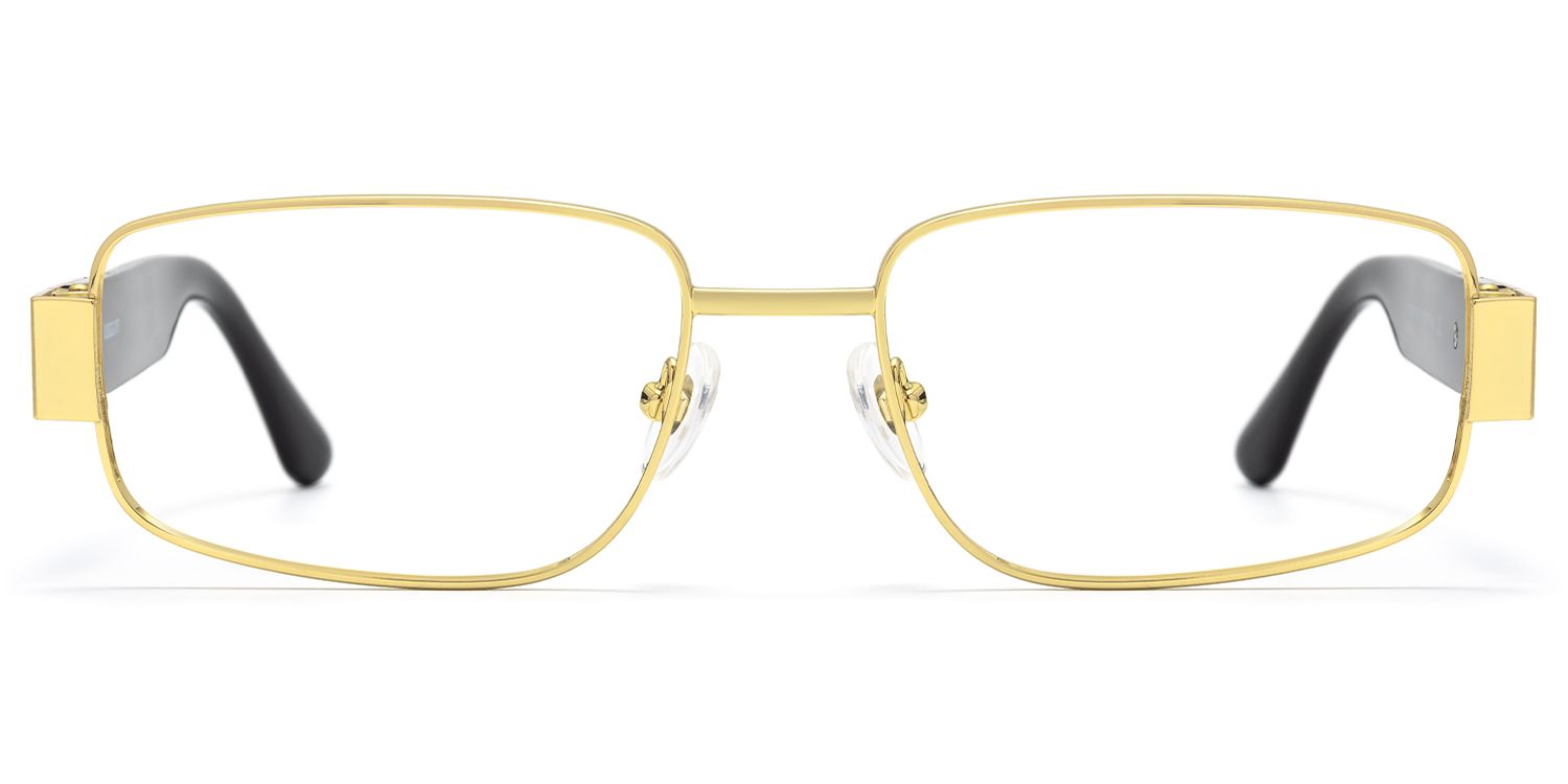 Cypher - Rectangle Gold Eyeglasses by Vooglam Product Details 1