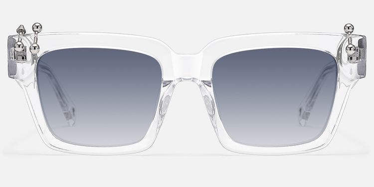 PIERCE - Clear Piercing Square Sunglasses by Vooglam