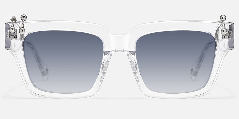 PIERCE - Clear Piercing Square Sunglasses by Vooglam