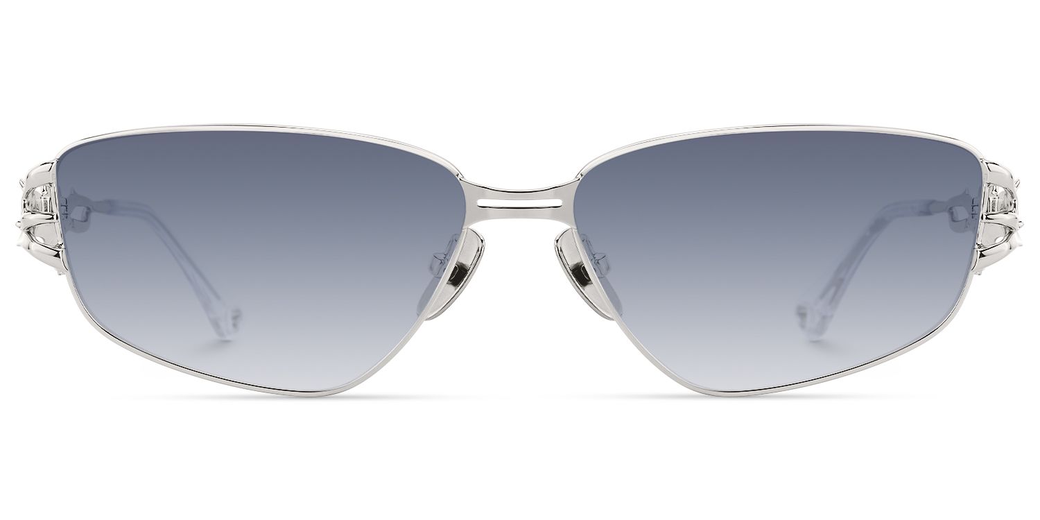 Spine - Silver Thorn Geometric Sunglasses by Vooglam Product Details 1