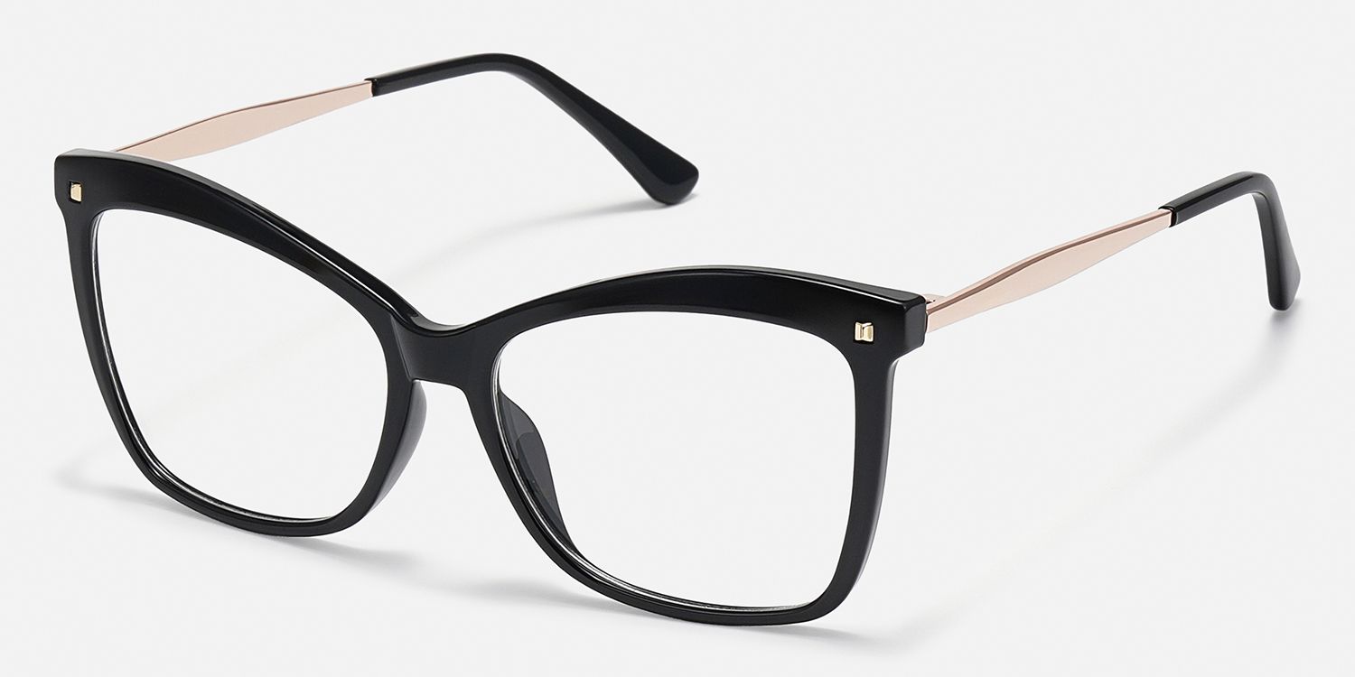 Libby - TR90 Large Lens Butterfly Eyeglasses by Vooglam - Front View