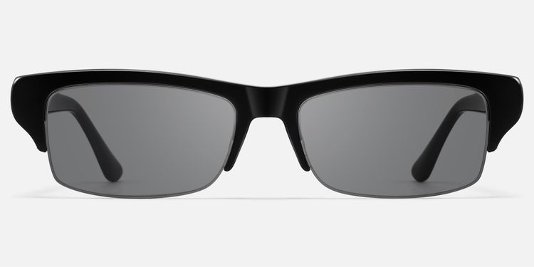 Kairo - Black Semi Rimless Sunglasses by Vooglam