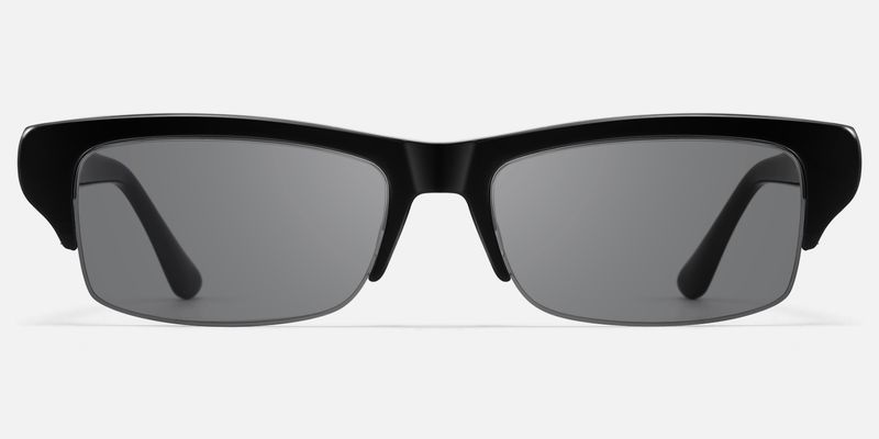 Kairo - Black Semi Rimless Sunglasses by Vooglam