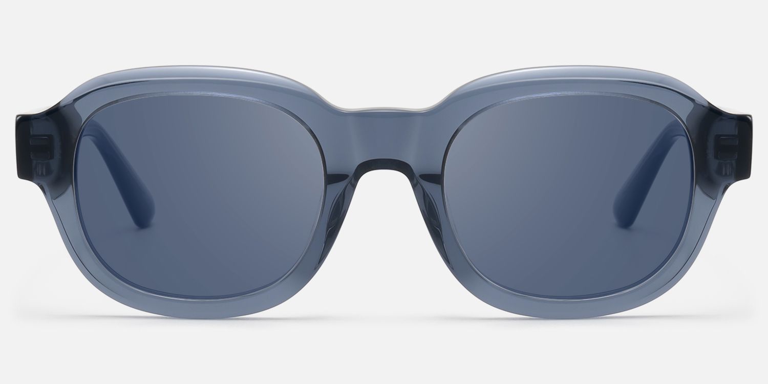 Eerie - Dark Blue Tinted Diamond Pattern Shades by Vooglam - Angle View