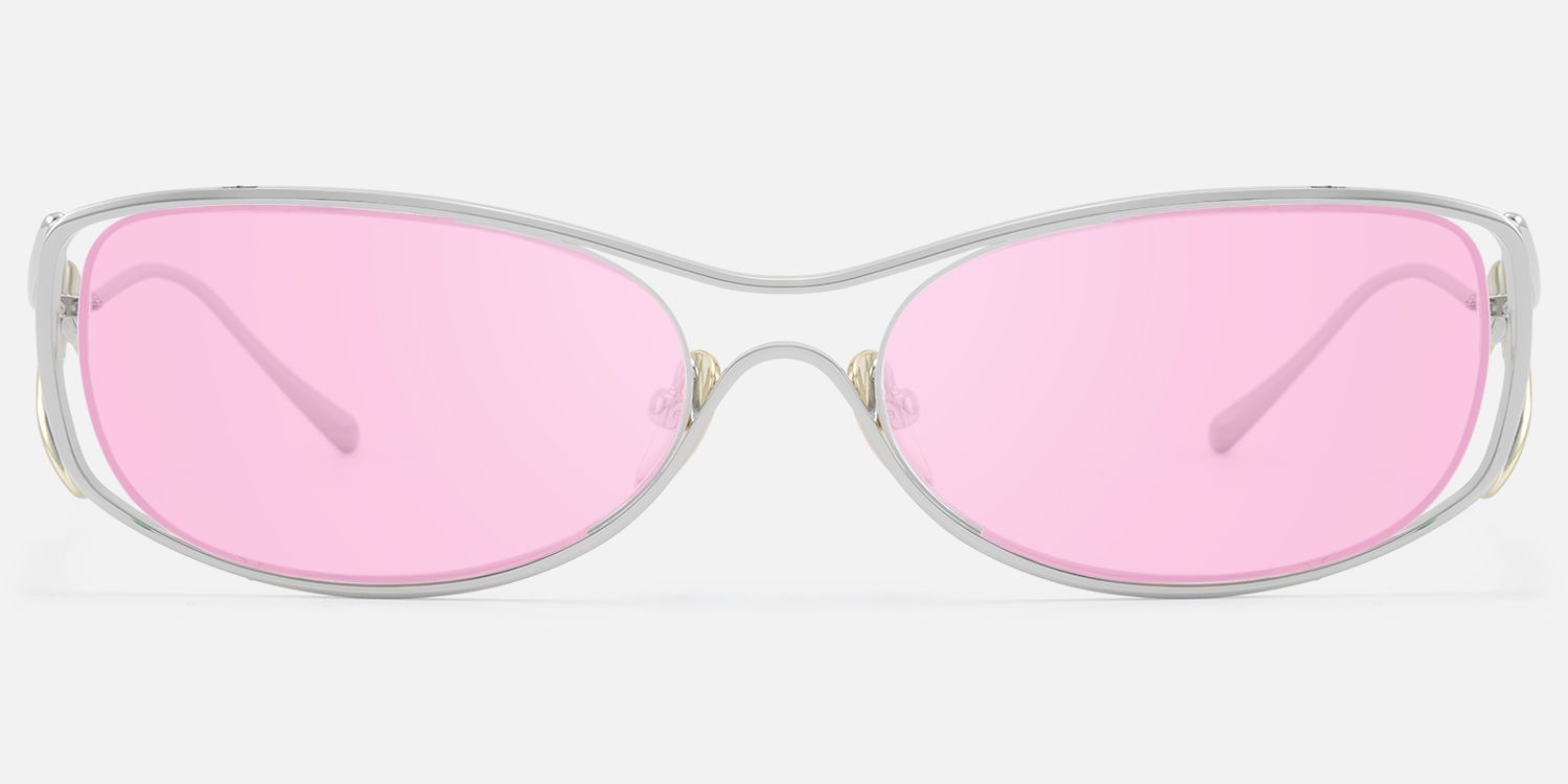 Okinawa - Wave Temple & Pink Tint Hollow Shades by Vooglam - Angle View