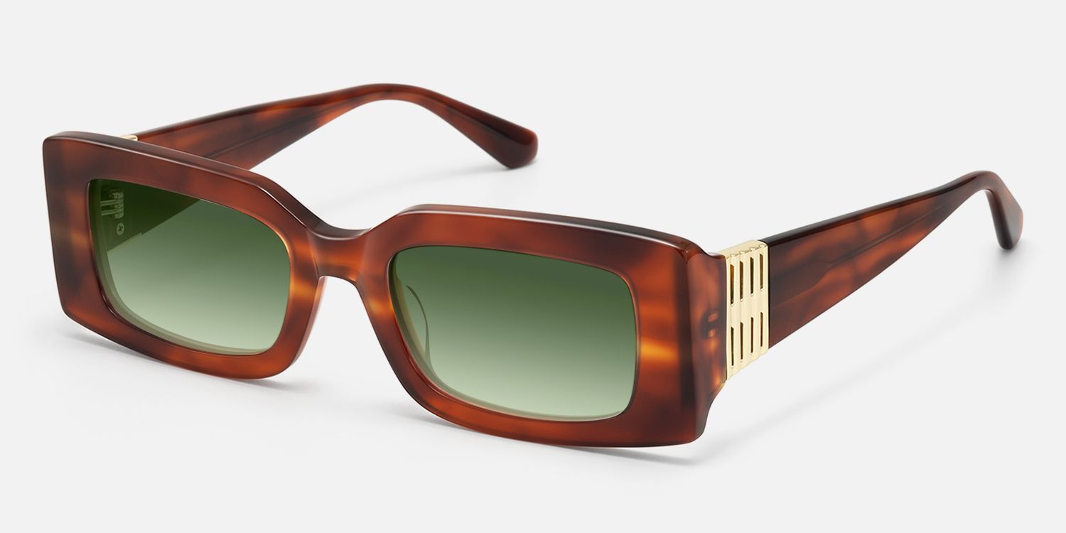 Aurelia - Red Tortoise Gradient Sunglasses by Vooglam - Front View