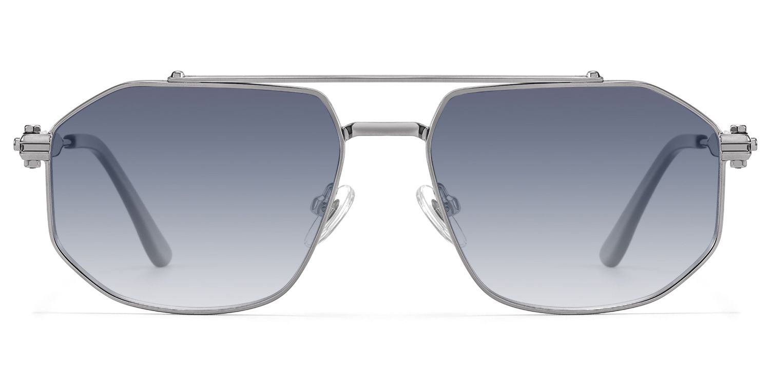 Ando - Light Gunmetal Gradient Gray Sunglasses by Vooglam Product Details 1