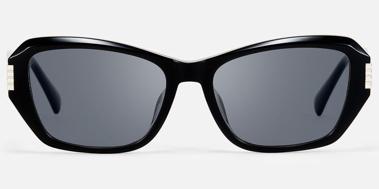 Flicker - Geometric Black Sunglasses by Vooglam