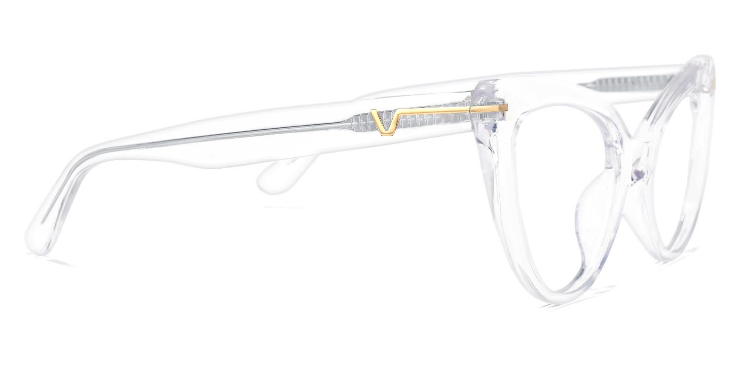 Veromca - Cat Eye Crystal Clear Eyeglasses - 4