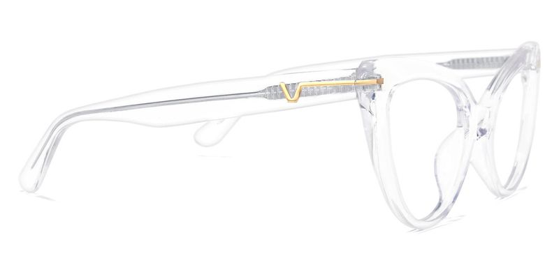 Veromca - Cat Eye Crystal Clear Eyeglasses - 4