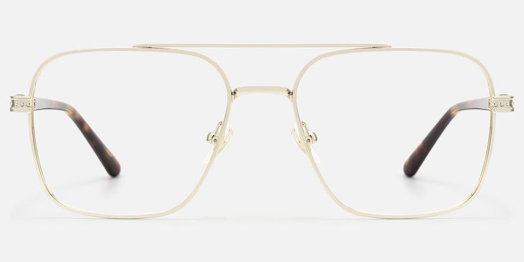 Kovar - Vintage Gold Double Bridge Aviator by Vooglam