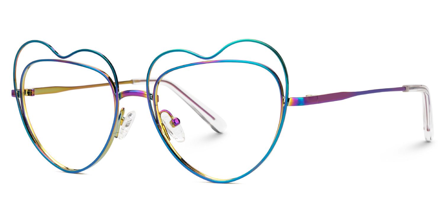 Fidelio - Heart Multicolor Eyeglasses by Vooglam - Front View