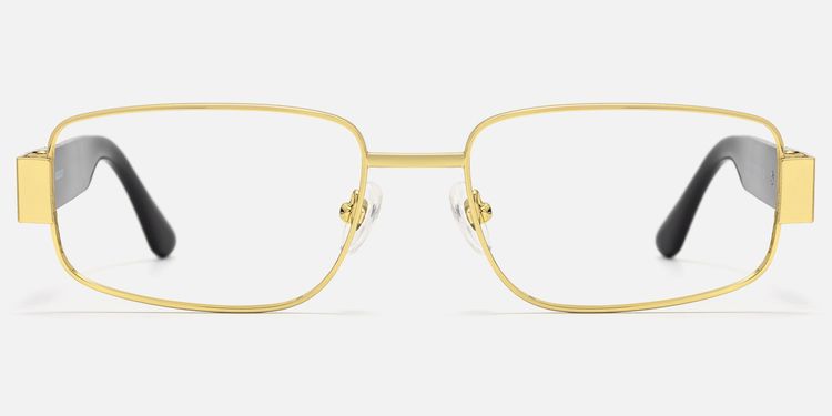 Cypher - Rectangle Gold Eyeglasses by Vooglam