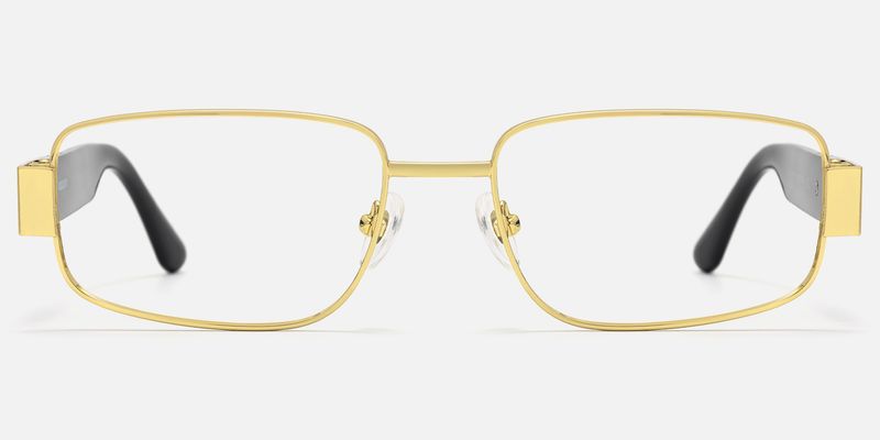 Cypher - Rectangle Gold Eyeglasses by Vooglam