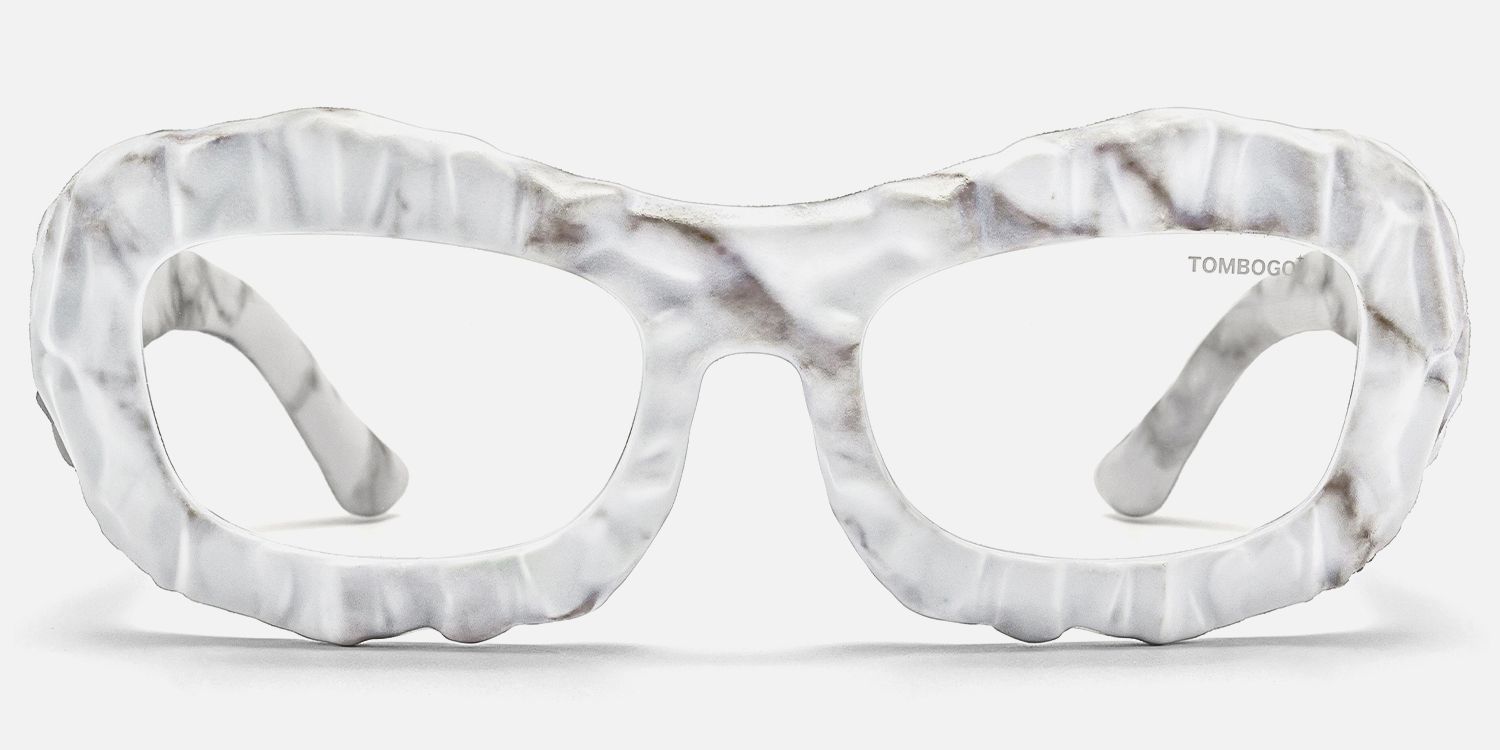 The Geologist - White Marble Rock Glasses by Vooglam - Angle View