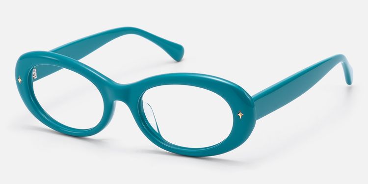 Vexa - Vibrant Blue Thick Acetate Frames by Vooglam