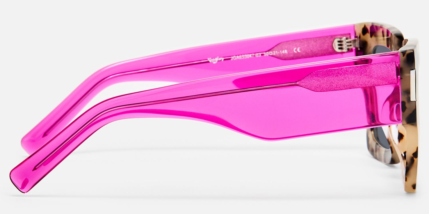 Vaeda - Bold Square Tortoise Sunglasses by Vooglam - Side View