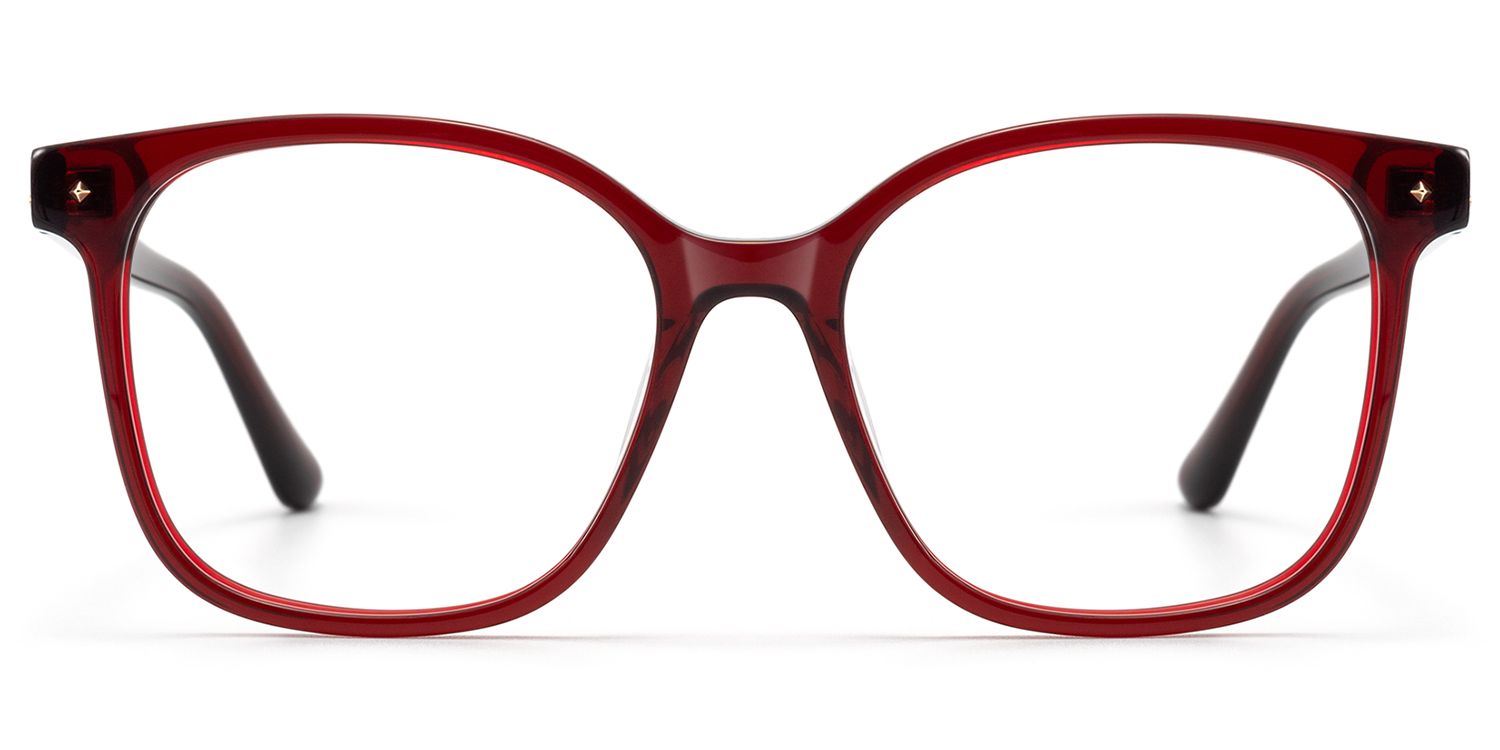 Spacek - Bold Square Red Boho Eyeglasses by Vooglam Product Details 1