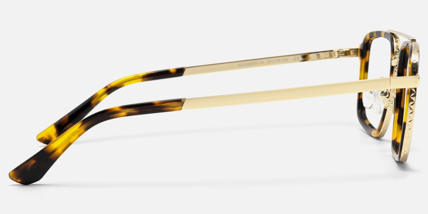 Navigator - Aviator Tortoise Eyeglasses by Vooglam - Side View