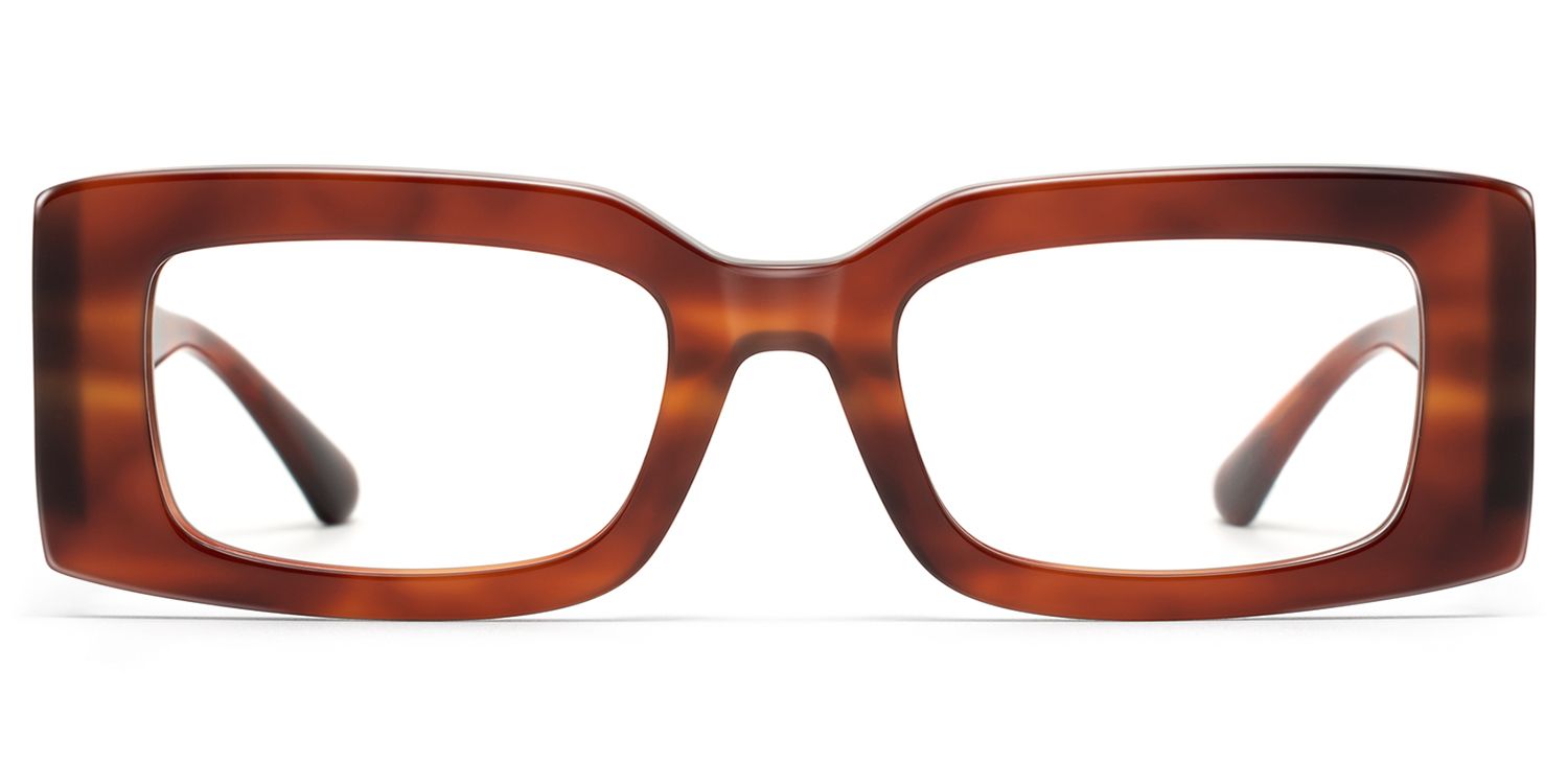 Aurelia - Thick Narrow Rectangle Red Tortoise Frames by Vooglam Product Details 1