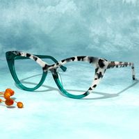 Antoinette - Cat Eye Grey/Tortoise Eyeglasses | Vooglam On Model