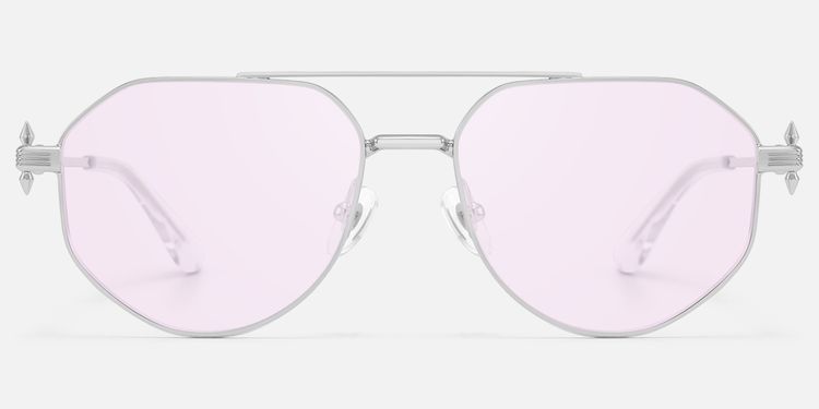 Aegis - Light Purple Tint Aviator Glasses by Vooglam