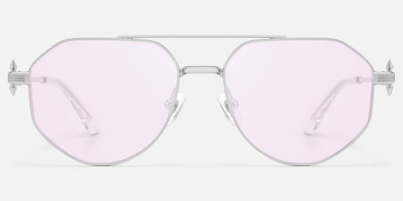 Aegis - Light Purple Tint Aviator Glasses by Vooglam