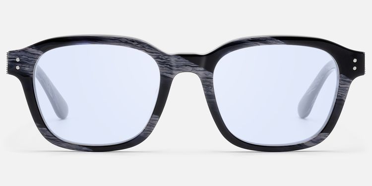 Rainier - Blue Lens Dark Blue Horn Sunglasses by Vooglam